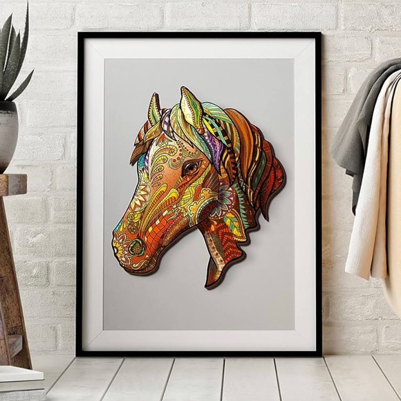 Kaayee Other - Kaayee XL 500 Piece Wooden Fine Horse Puzzle in wood box New and sealed